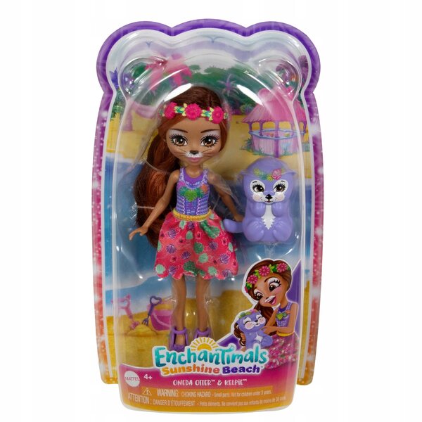 Enchantimals Oneda Otter-Puppe und Strandkelpie-Figur für Kinder