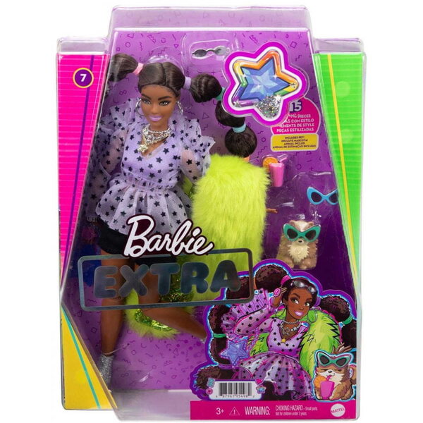 Barbie Extra Fashion mit Tier und 15 Accessoires, einzigartiger und lebendiger Stil