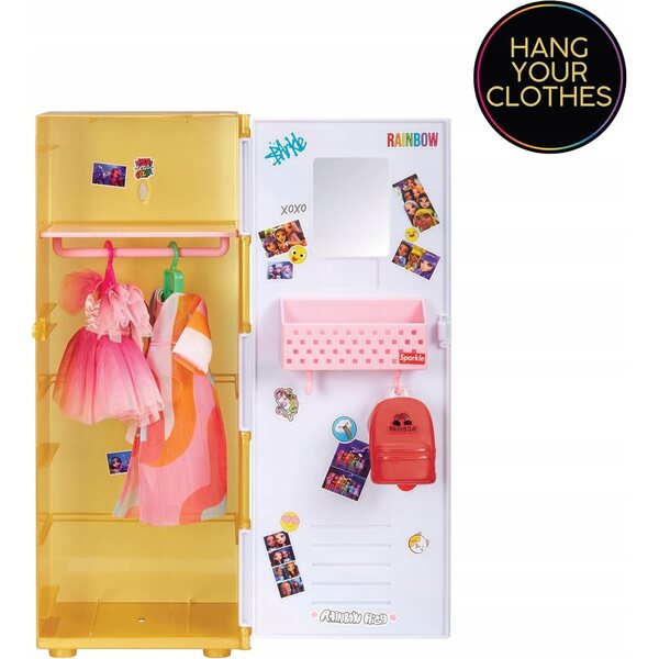 Rainbow High Armadietto Szkolna Design & Style Locker con Accessori e Adesivi