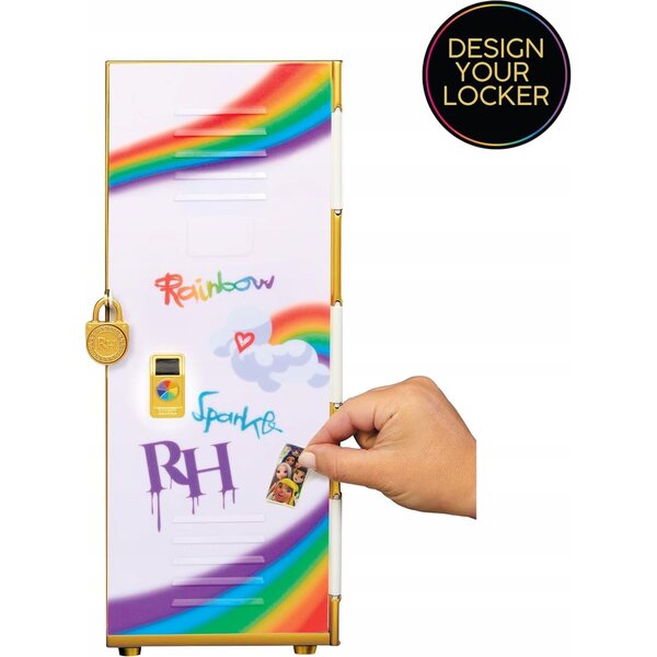 Rainbow High Armadietto Szkolna Design & Style Locker con Accessori e Adesivi