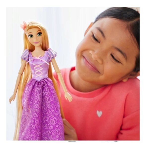 Bambola Disney Rosaspunko 30 cm con Abito Viola e Pettine per Bambini 3+