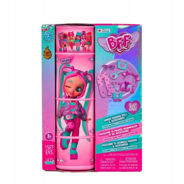 Bambola Cry Babies BFF 20 cm con abbigliamento alla moda e accessori inclusi