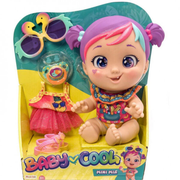 Bambola Mini Mia Baby Cool 30 cm con Abiti e Accessori alla Moda per Bambini 3+