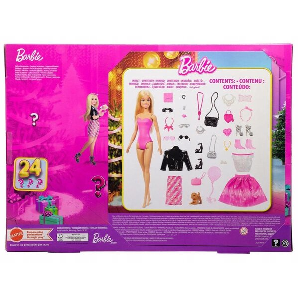 Adventskalender Barbie mit 24 Modeüberraschungen für Mädchen ab 3 Jahren