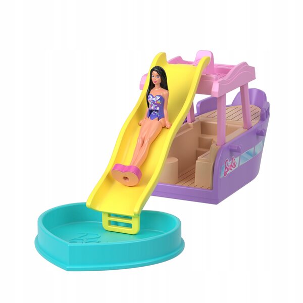 Barbie Mini Barbieland: Set aus Boot und Minipuppe mit bunten Wassereffekten