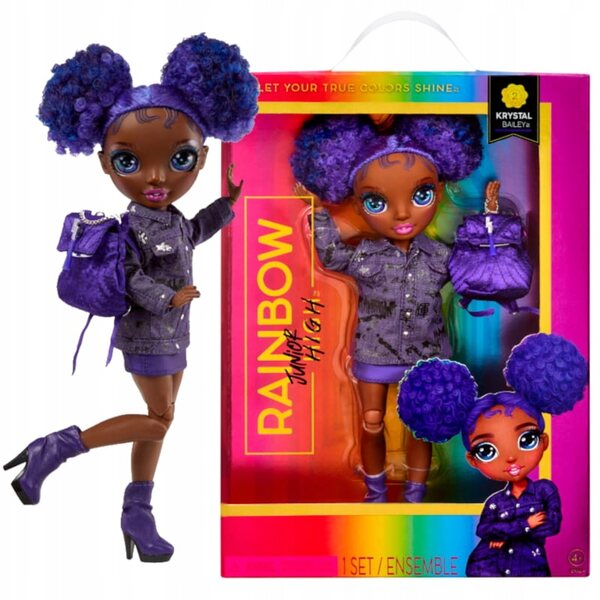 Bambola Rainbow High Junior Krystal Bailey Serie 2 con Accessori Fashion
