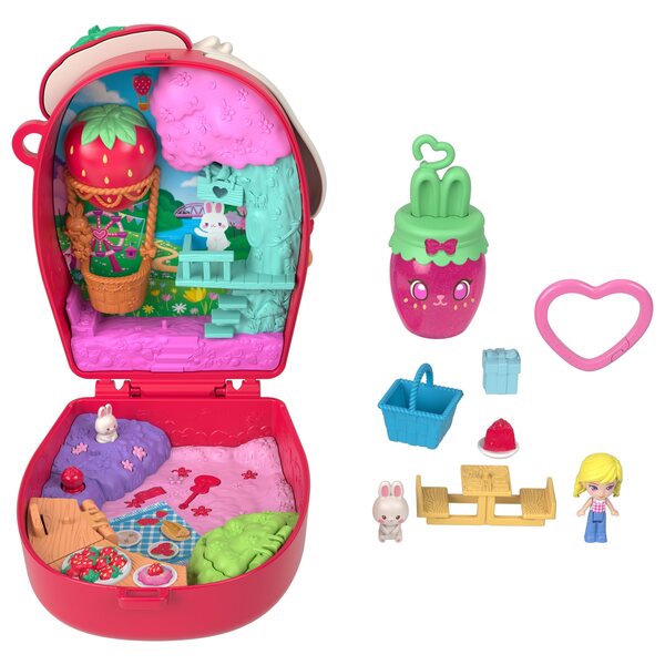 Polly Pocket Bunny's picnic set gioco compatto per bambini 4+