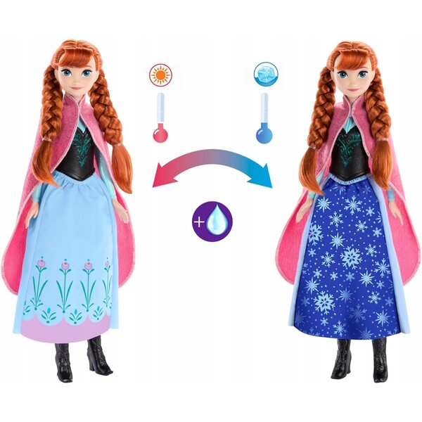 Anna aus Frozen, 30 cm große Puppe mit einem zauberhaften, farbwechselnden Rock