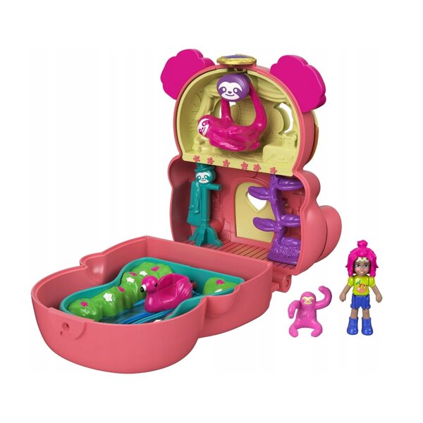 Polly Pocket Compact Set avec Maison Paresseuse et Poupée Flexible 25,5 cm