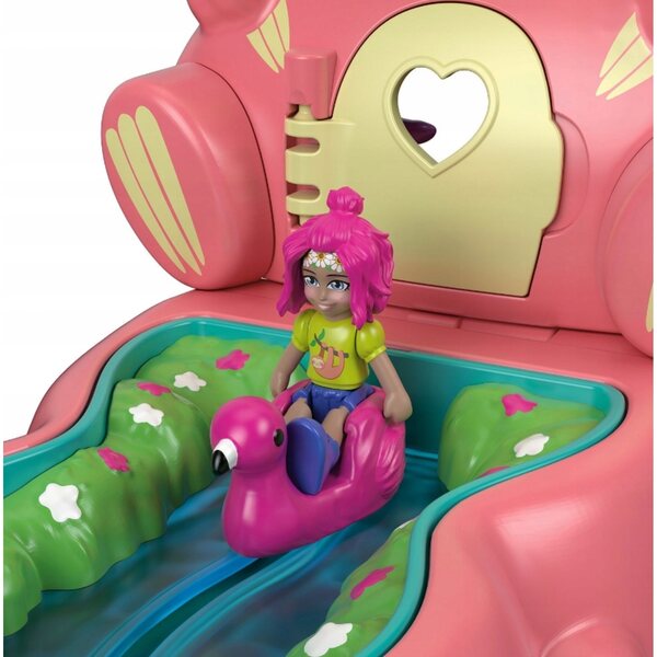 Polly Pocket Compact Set avec Maison Paresseuse et Poupée Flexible 25,5 cm
