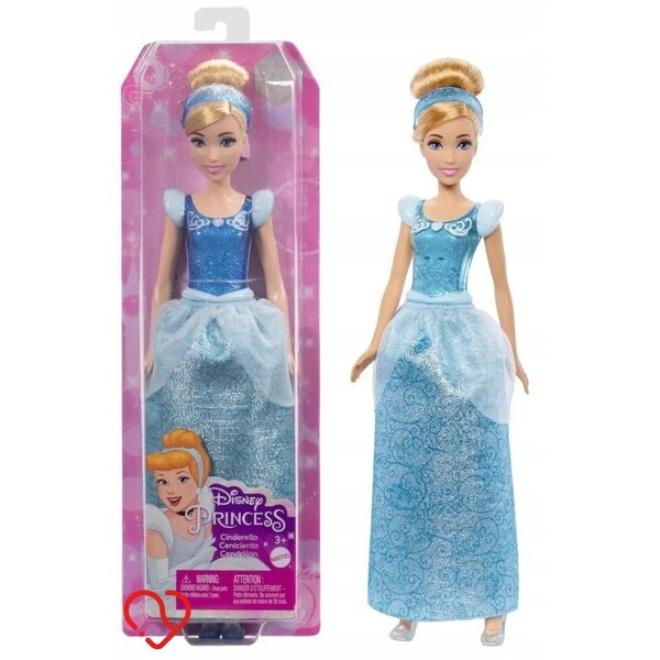 Bambola Cinderella Disney Mattel con Tiara e Scarpe Eleganti per Bambini 3+