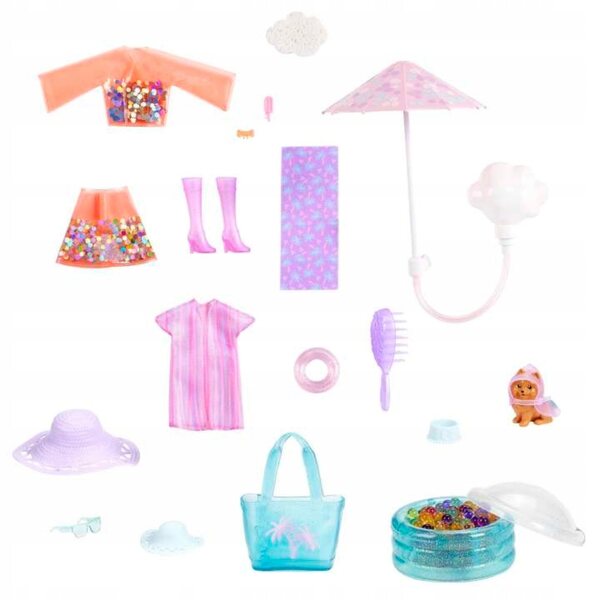 Barbie Color Reveal Set Sole e Pioggia con 25 sorprese e cambio colore