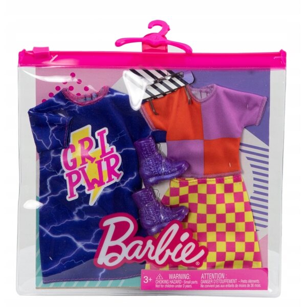 Barbie-Set 2 Outfits und Modeaccessoires für Puppen – Universalkleidung