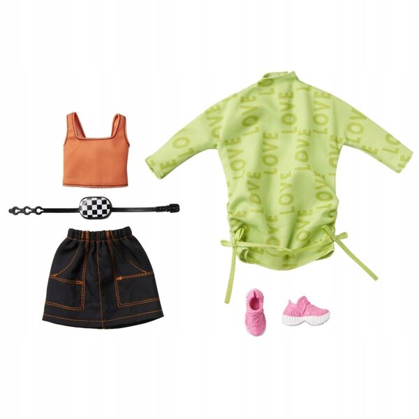 Barbie-Set 2 Outfits und Modeaccessoires für Puppen – Universalkleidung