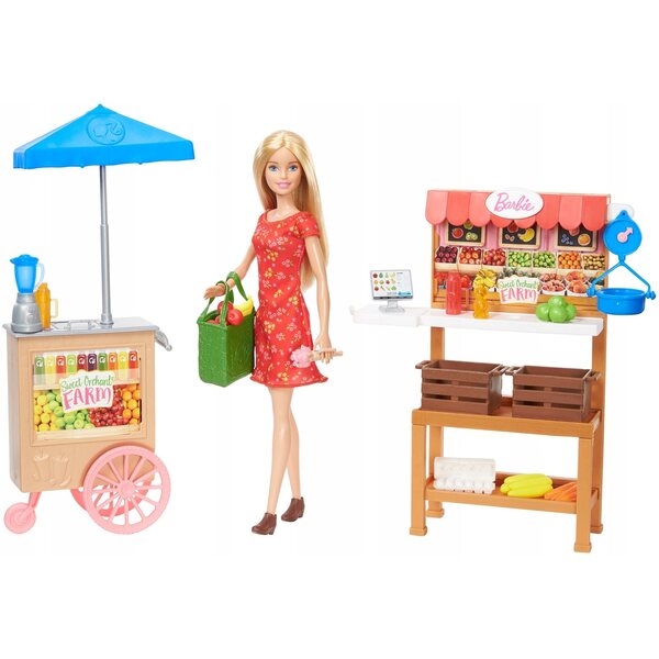 Mattel Barbie Stragan Farmerski - set za igru s dodacima i lutkom