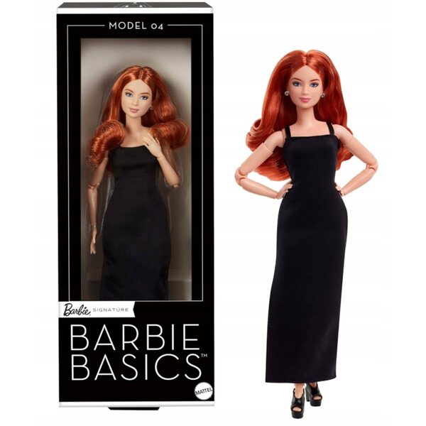 Barbie Basics Red Collection mit Kleid und Original-Accessoires für Kinder ab 3 Jahren