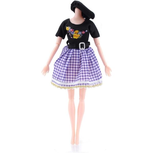 Set 6 Vestiti per Bambole 30 cm - Completi Moda Top, Gonna e Accessori Casuali