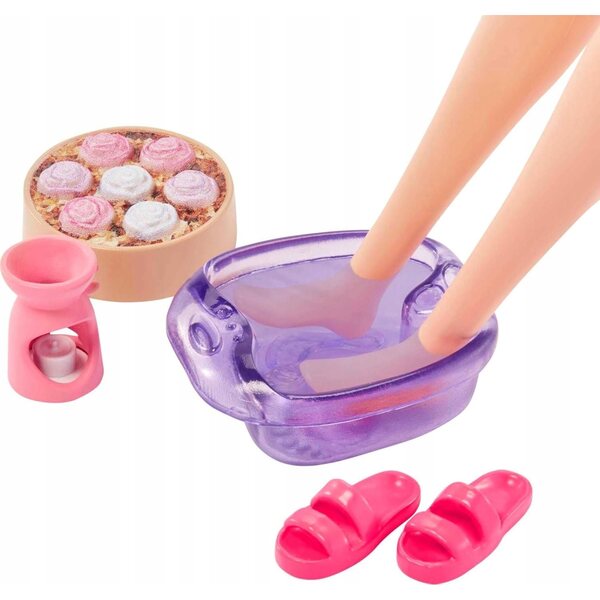 Barbie Wellness Spa mit Hund und Entspannungszubehör – Spiel für Kinder ab 3 Jahren