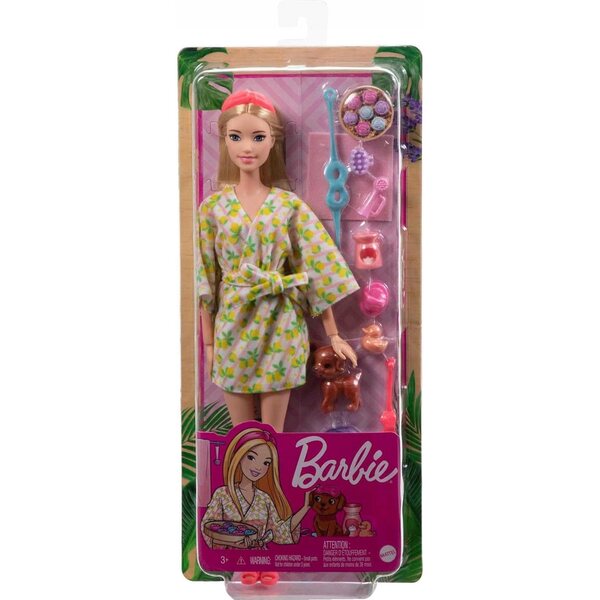 Barbie Wellness Spa mit Hund und Entspannungszubehör – Spiel für Kinder ab 3 Jahren