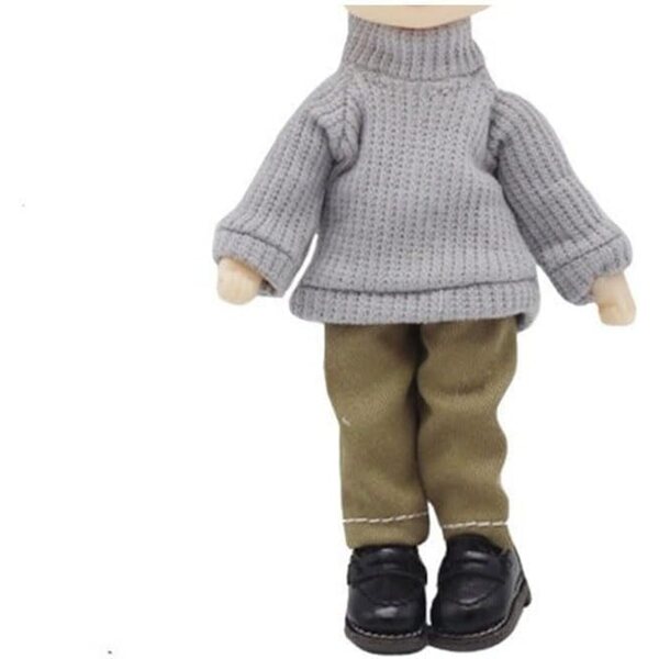 Maglione a Collo Alto Grigio per Bambole OB11 1/12 BJD - Abbigliamento Casual