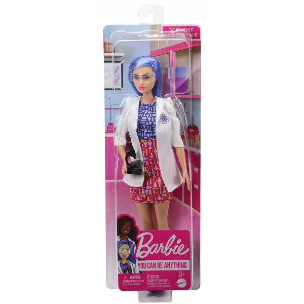 Barbie-Wissenschaftlerin mit Mikroskop und Zubehör – Lernpuppe für Kinder ab 3 Jahren