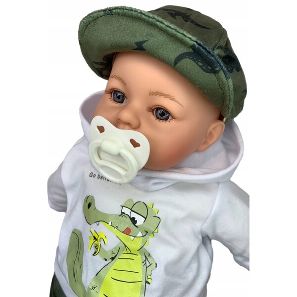 Bambola Baby Adar 45 cm dalla Polonia con suono, biberon magico e ciuccio