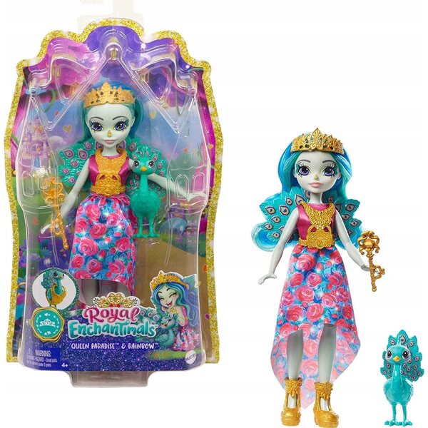 Bambola Reale Enchantimals 20 cm con Animale Narvalo e Abiti Reali per Bambini