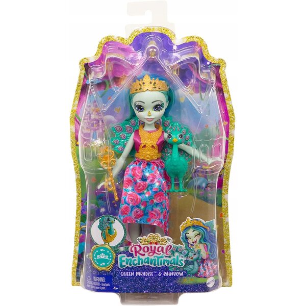 Bambola Reale Enchantimals 20 cm con Animale Narvalo e Abiti Reali per Bambini