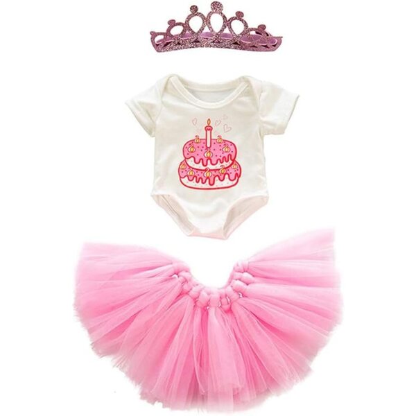 Kleidung für American Doll 46 cm: T-Shirt, Tutu-Rock und Fashion Crown