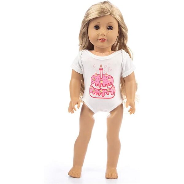 Kleidung für American Doll 46 cm: T-Shirt, Tutu-Rock und Fashion Crown