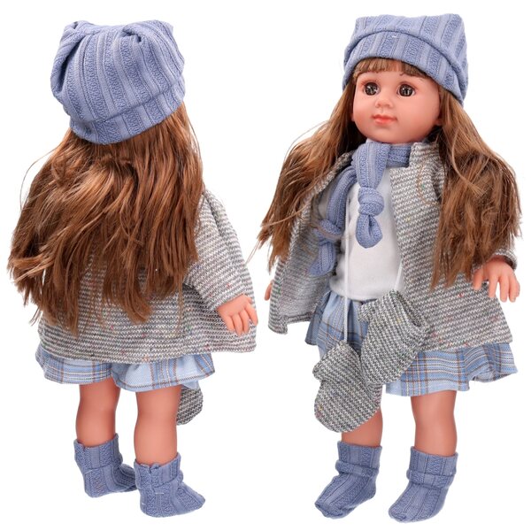 Loup parlant 36,5 cm avec robe et sons en polonais pour enfants à partir de 18 mois