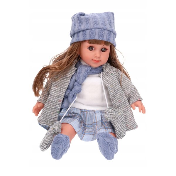 Loup parlant 36,5 cm avec robe et sons en polonais pour enfants à partir de 18 mois