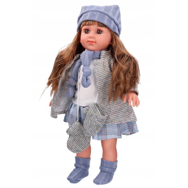 Loup parlant 36,5 cm avec robe et sons en polonais pour enfants à partir de 18 mois