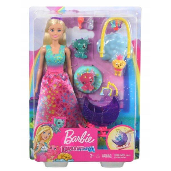 Barbie Dreamtopia Kindergarten Princess GJK51 Puppe mit magischen Accessoires