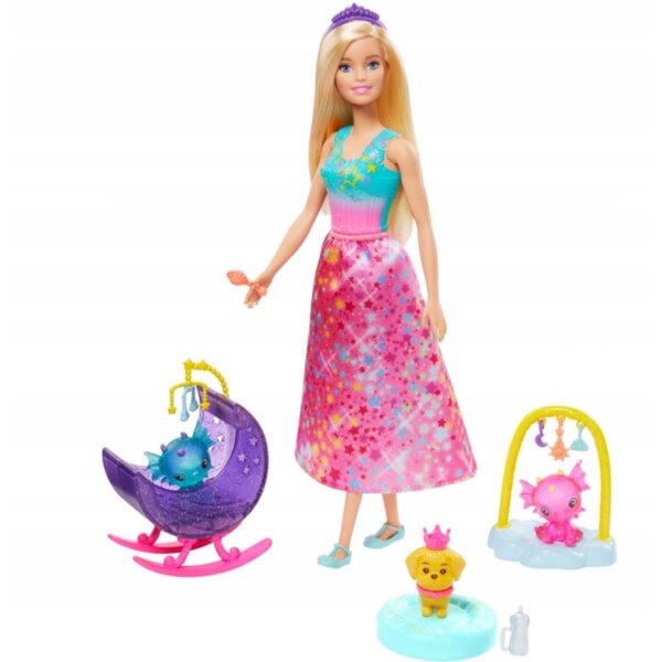 Barbie Dreamtopia Kindergarten Princess GJK51 Puppe mit magischen Accessoires