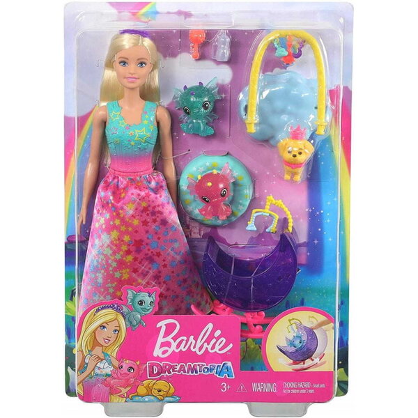Barbie Dreamtopia Kindergarten Princess GJK51 Puppe mit magischen Accessoires