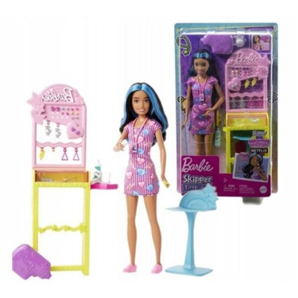 Barbie Skipper First Work Set mit Studio-Piercing für Kinder ab 3 Jahren