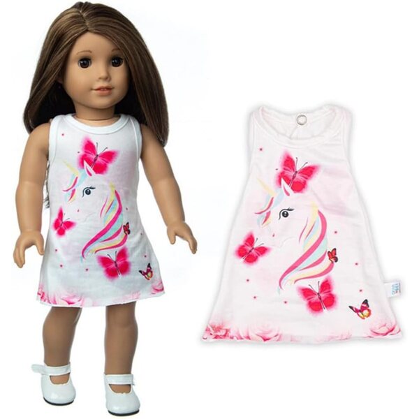 Ärmelloses Kleid für 18-Zoll-Puppen, Uteruik-Freizeitkleid