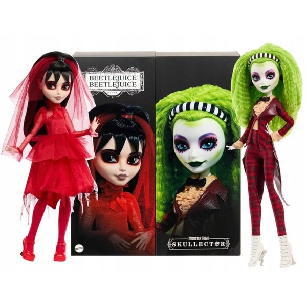 LALKA MONSTER HIGH SKULLECTOR BEETLEJUICE Betelgeuse and Lydia 2-Pack