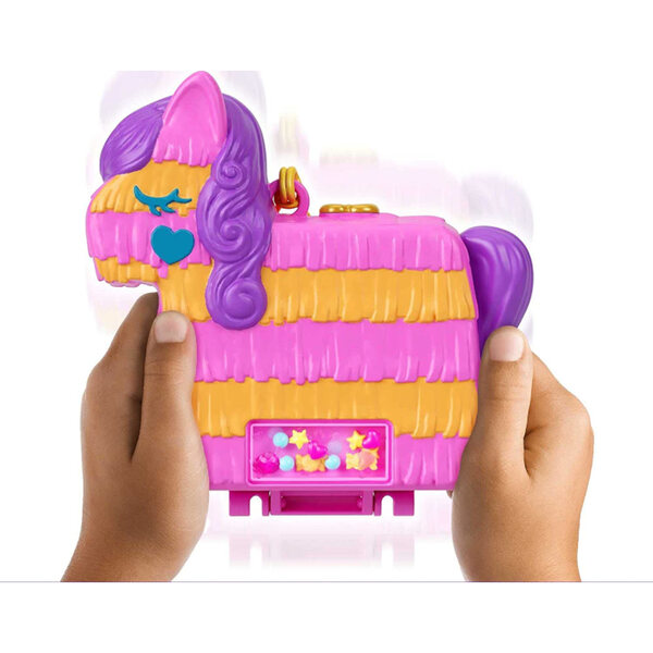 Kompaktes Polly Pocket-Partyset mit Piñata und 2 Mini-Mattel-Puppen