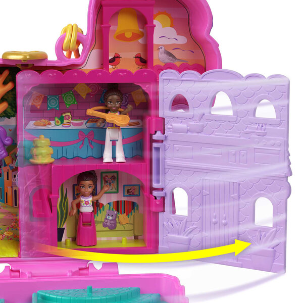 Kompaktes Polly Pocket-Partyset mit Piñata und 2 Mini-Mattel-Puppen