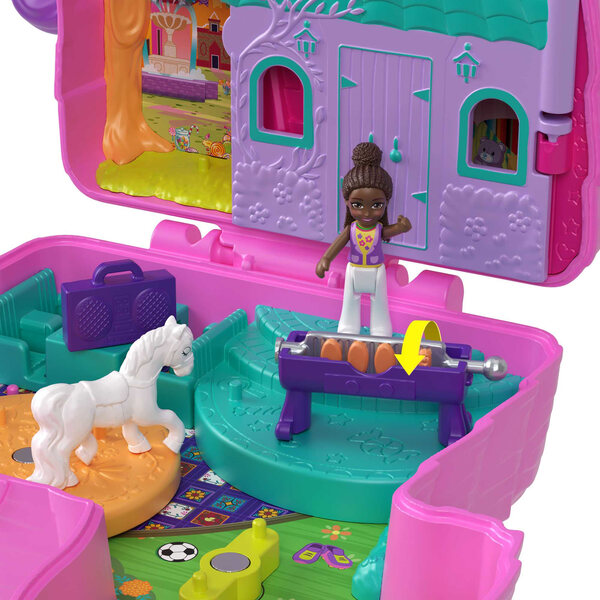 Kompaktes Polly Pocket-Partyset mit Piñata und 2 Mini-Mattel-Puppen