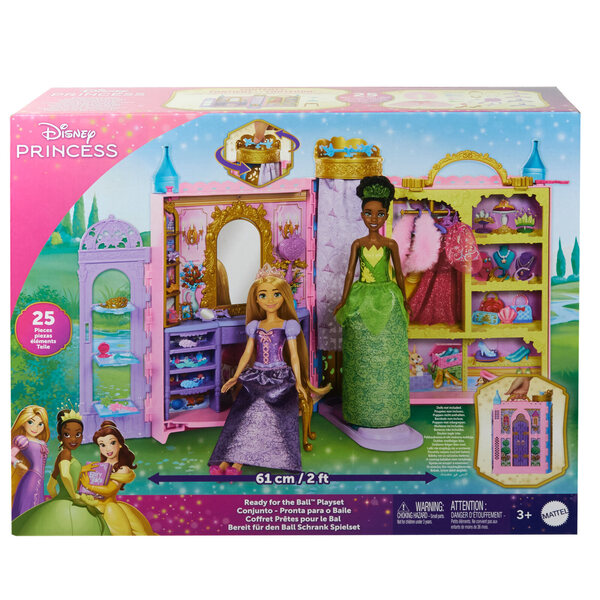 Disney Princess macht sich bereit für den Ball: Klappspielset mit Mattel-Zubehör