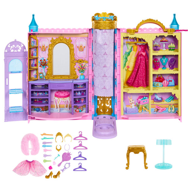 Disney Princess macht sich bereit für den Ball: Klappspielset mit Mattel-Zubehör