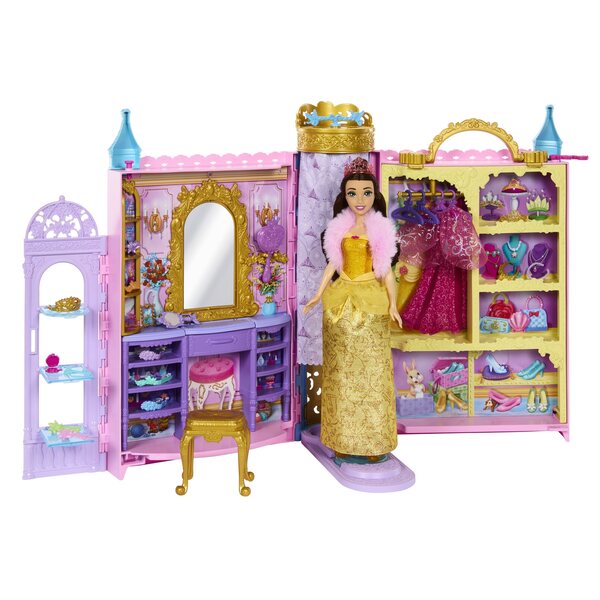 Disney Princess macht sich bereit für den Ball: Klappspielset mit Mattel-Zubehör