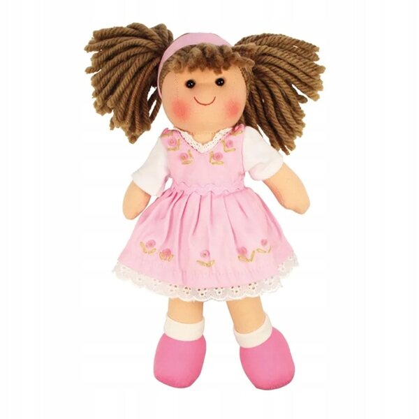 Ewelina Bigjigs Toys Stoffpuppe 28 cm – weich und sicher für Kinder ab 12 Monaten