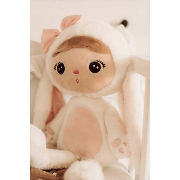 Peluche Metoo con nome personalizzato per bambina, coniglio morbido 48 cm