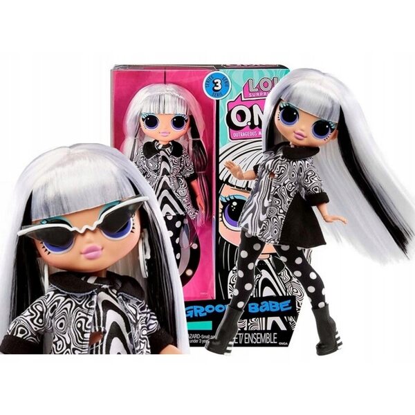 LOL Surprise OMG Groovy Babe Serie 3 – Modische Puppe mit Zubehör und Lichtern
