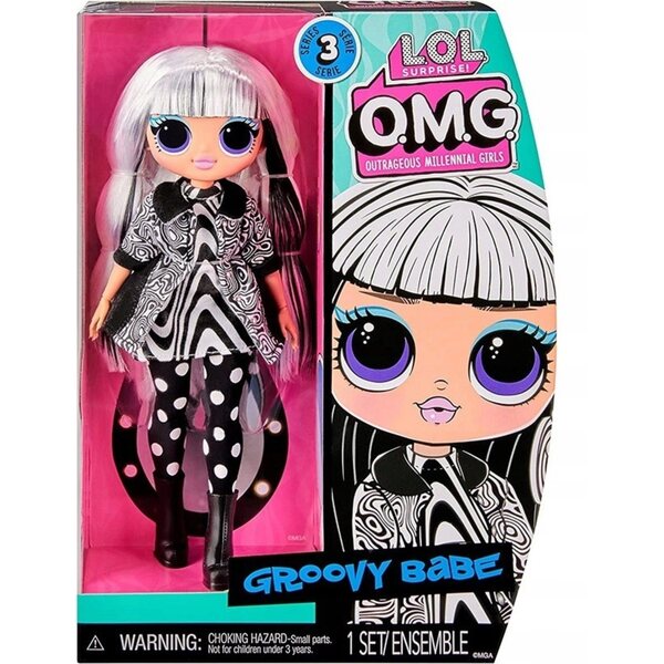 LOL Surprise OMG Groovy Babe Serie 3 - Bambola Modaiola con Accessori e Luci