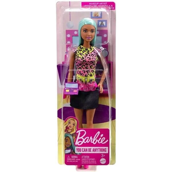 Barbie „I Can Be Make-up Artist“ mit Accessoires und Kleid – Mattel 3+
